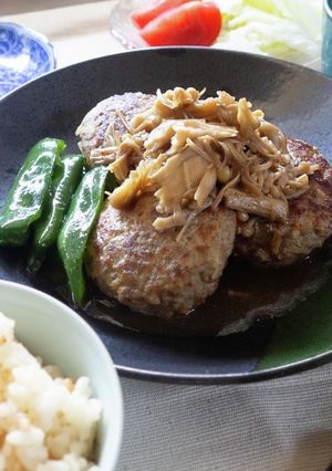 きのこソースで腸活!ハンバーグ-レシピのメイン写真