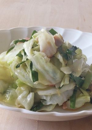 キャベツのレンチンバター★にら副菜★弁当-レシピのメイン写真
