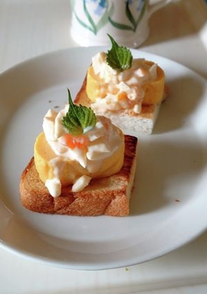 卵焼きとタルタルソースのオープンサンド-レシピのメイン写真