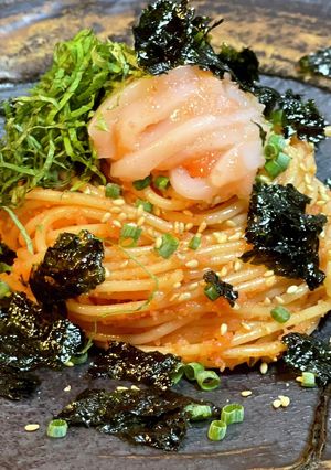 ニンニクとごま油風味の韓国風明太子パスタ-レシピのメイン写真