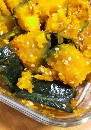 レンチン！かぼちゃの甘辛おかず-レシピのメイン写真