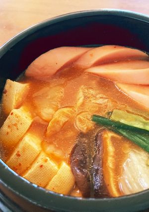 10分|お魚ソーセージのプデチゲ★辛さ2-レシピのメイン写真