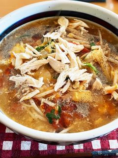 手作りスープの酸辣湯麺。トマト入り!-レシピのメイン写真
