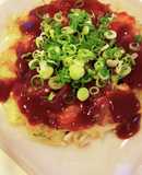 ネギともやしたっぷり！ヘルシーお好み焼き