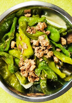 畑のピーマンちゃちゃっと塩にんにく炒め丼-レシピのメイン写真