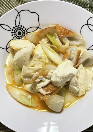 豆腐と竹輪の葱辣油炒め-レシピのメイン写真