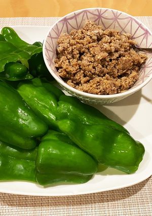 冷やしピーマンチーズ肉味噌-レシピのメイン写真