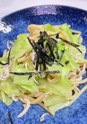 レンチンで簡単！しらすキャベツパスタ♪-レシピのメイン写真