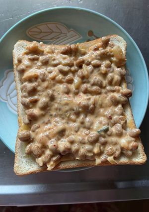 納豆キムチトースト-レシピのメイン写真