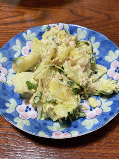 ツナ&貝割れ入りカレー風味ポテトサラダ-レシピのメイン写真