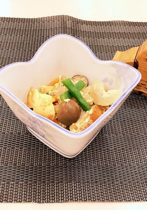 【大崎市】あぶらふと野菜のたまごとじ-レシピのメイン写真