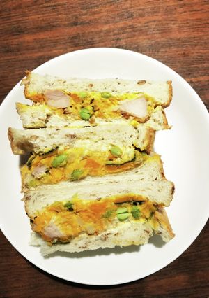 チキンとカボチャサラダのガリバタサンド-レシピのメイン写真