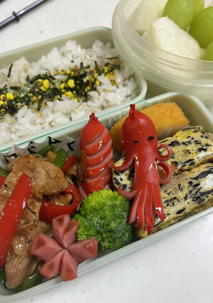 タコさん星人 女子校生弁当-レシピのメイン写真