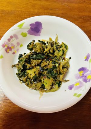 青菜ときのこのオリオポン酢炒め-レシピのメイン写真