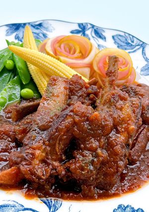 シチュー風ラム肉スペアリブ赤ワイン煮込-レシピのメイン写真