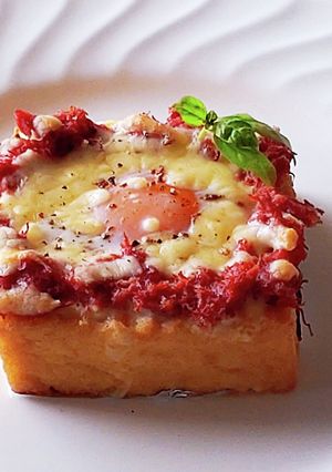 カリカリ厚揚げ&とろ～り悪魔卵★朝ご飯-レシピのメイン写真