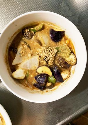 根菜茄子簡単きな粉甘辛味温野菜サラダ-レシピのメイン写真