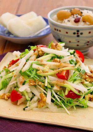 梨のシャキシャキ胡麻ドレサラダ-レシピのメイン写真