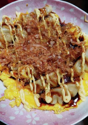 冷凍餃子でお好み焼き風に!!-レシピのメイン写真