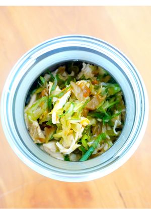 ささみとザーサイのピリ辛混ぜそうめん-レシピのメイン写真
