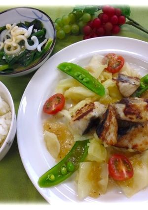 鰆と春野菜の和風マリネソース(健康食)-レシピのメイン写真