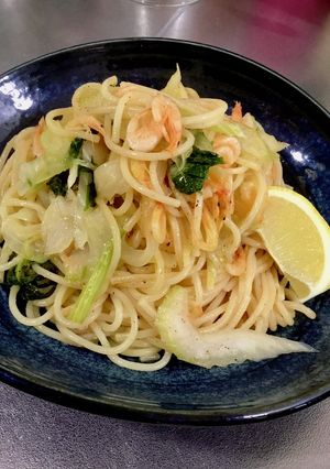 桜海老とセロリの和風パスタ-レシピのメイン写真
