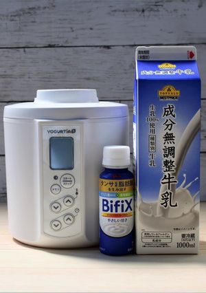 Bifixドリンク+成分無調整牛乳-レシピのメイン写真