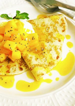 マンゴーの薄焼きパンケーキ-レシピのメイン写真