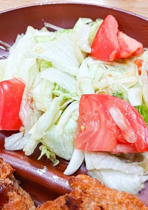 簡単！レタスとトマトのさっぱりサラダ-レシピのメイン写真