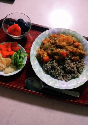 実家でごちそうになった本格的な玄米カレー-レシピのメイン写真