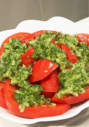 トマトをきゅうりドレッシングで食すサラダ-レシピのメイン写真