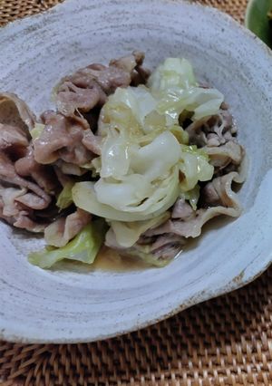 キャベツと豚肩ロースの(蒸し)焼き-レシピのメイン写真