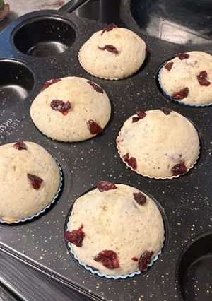 バターなし！クランベリーと紅茶のマフィン-レシピのメイン写真