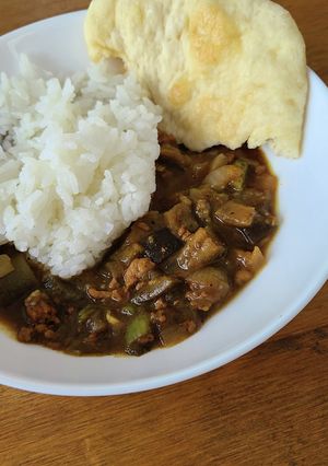 ナスと万願寺唐辛子のキーマカレー-レシピのメイン写真