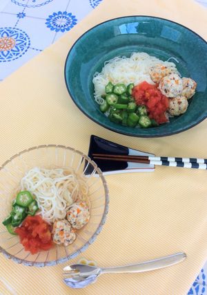 【離乳食完了期】肉団子冷やしそうめん-レシピのメイン写真