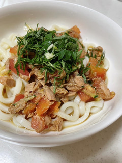 ツナとトマトのさっぱりうどん-レシピのメイン写真
