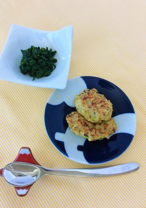【離乳食後期】ひじきと鶏つくねハンバーグ-レシピのメイン写真