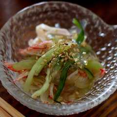 A picture of ところ天の酢の物.