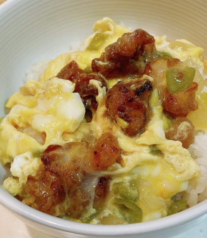 時短!あまった唐揚げや具材で唐揚げ親子丼-レシピのメイン写真