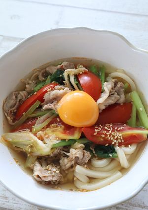 【簡単】旨辛トマト味噌うどん-レシピのメイン写真