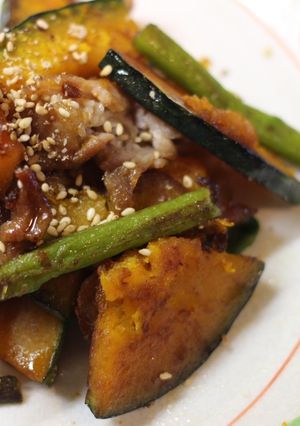 豚とかぼちゃの和風カレー炒め-レシピのメイン写真