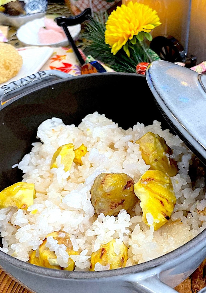 栗ご飯　下ごしらえ-レシピのメイン写真