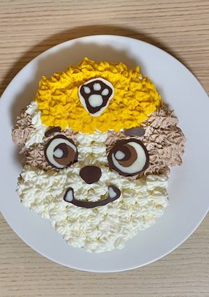 パウパトロール×南瓜と林檎のキャラケーキ-レシピのメイン写真