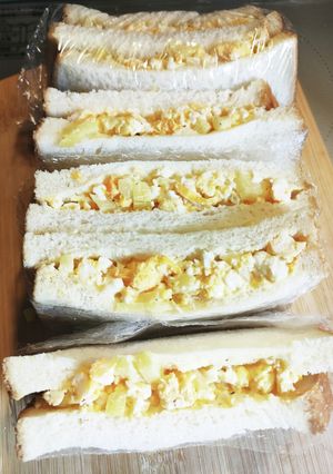 レンチンたくあんタマゴサンド-レシピのメイン写真