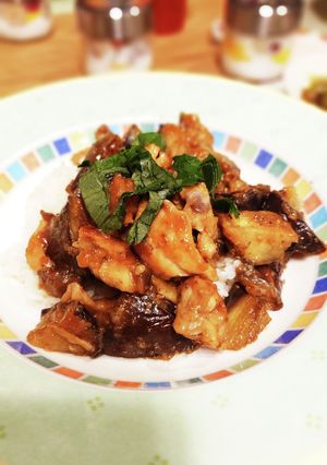 鶏胸肉とナスの甘酢トロトロ丼-レシピのメイン写真