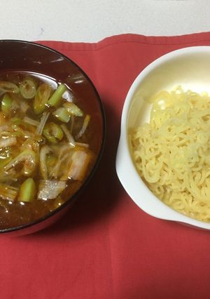 ゴマドレッシングで冷やし坦々つけ麺-レシピのメイン写真