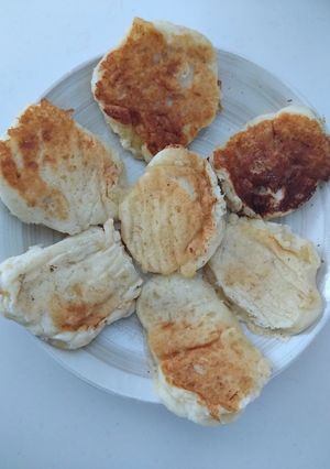 手づかみ離乳食★豆腐バナナ米粉パンケーキ-レシピのメイン写真
