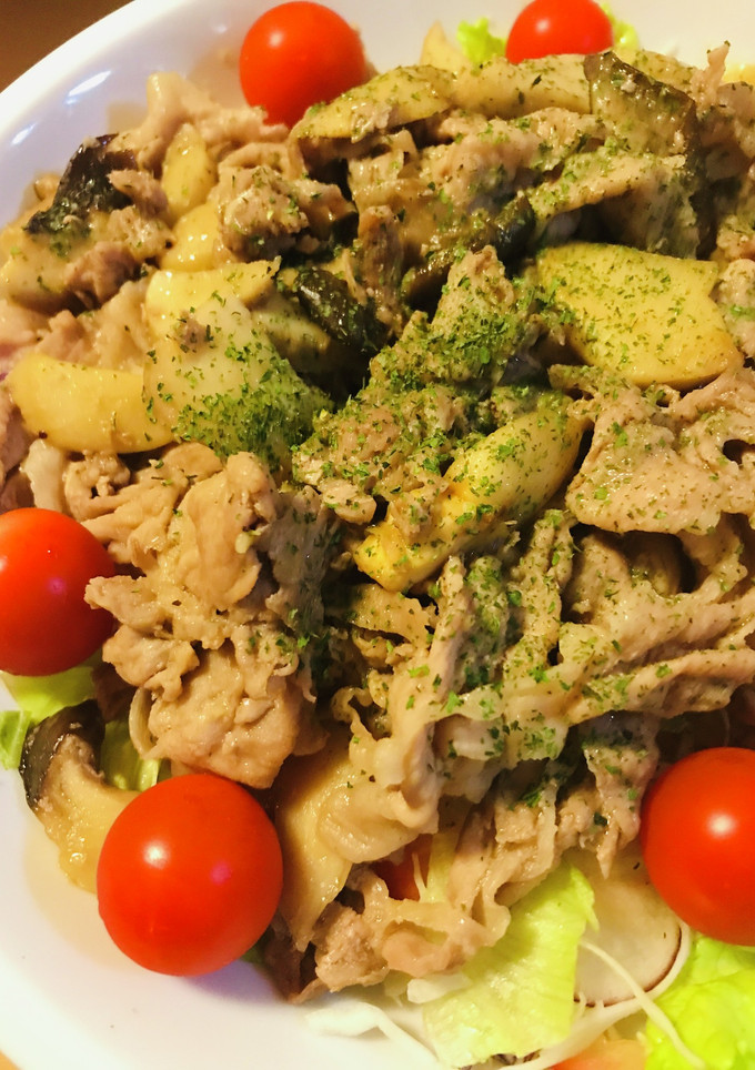 豚こまぎれ肉と茸/エリンギのあまから炒め-レシピのメイン写真