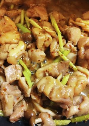 鶏肉とアスパラのハニーマスタード炒め-レシピのメイン写真