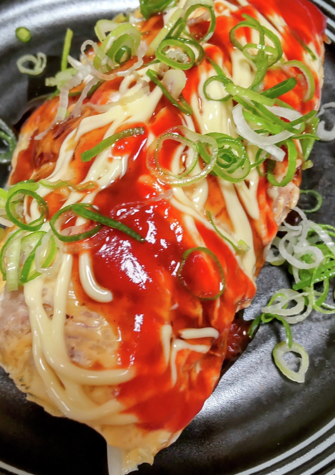 レンジで簡単とん平焼き♪お皿1枚だけで-レシピのメイン写真